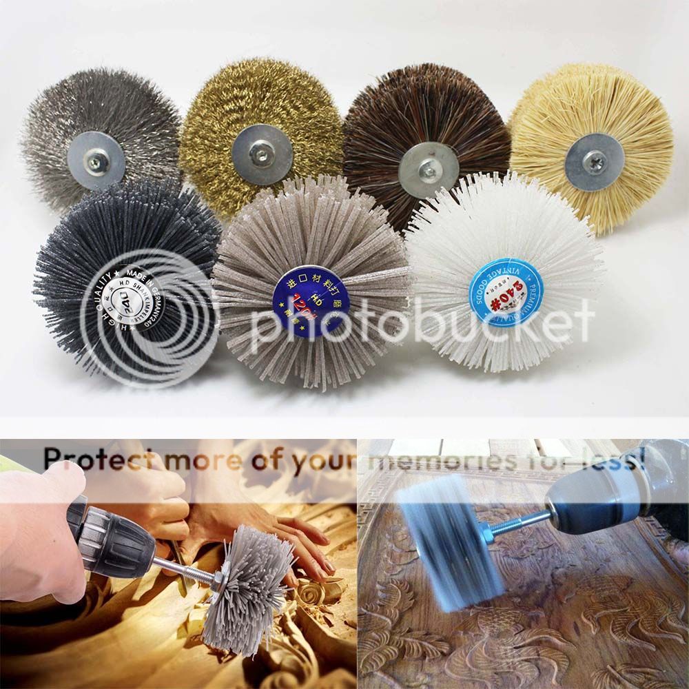 6mm Shank 80mm Dia Any Abrasive Wheel Brush Polishing Set For Stone